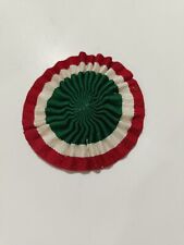 Coccarda coloniale tricolore in cotone diametro 10 cm militaria esercito