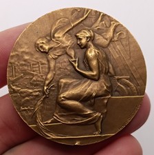 Médaille bronze Art Nouveau