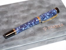 PARKER Duofold Centennial Stilografica nib Fine 18 kt Busto celluloide con box