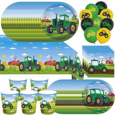 Trattore agricolo verde tema