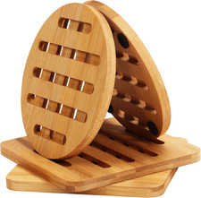 Set Sottopentola Legno Bamboo
