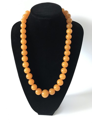 Collana ambra antica rotonda