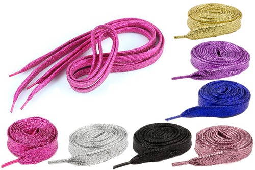 Lacci larghi piatti glitter
