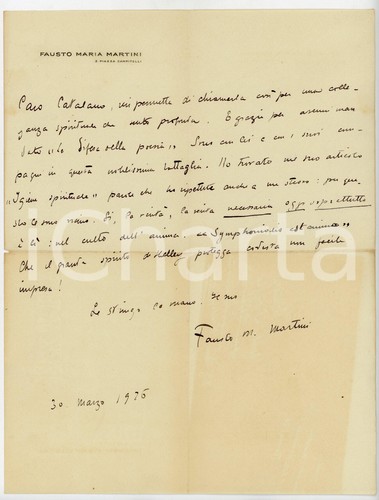 1926 roma lettera fausto - fausto, maria