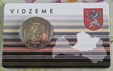 COINCARD 2 EURO LETTONIA  2016  REGIONE VIDZEME 