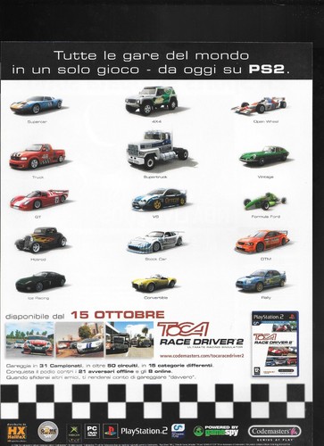 Toca race driver xbox ps2 - driver,