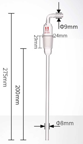 Tubo erogazione gas curvo con