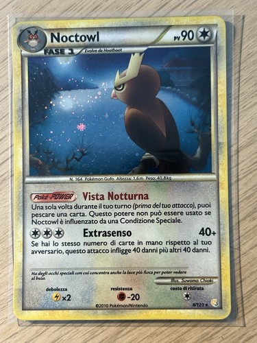 Pokemon card noctowl - pokemon, heartgold