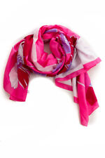 %Vendita% Vintage Foulard Sciarpa Rosso Rosa Pareo Telo Mare Hippie Cotone