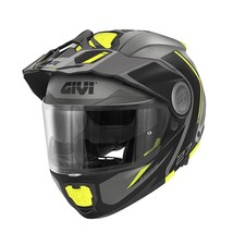 CASCO MOD X27R TOURER GRAPHIC TITANIO GIALLO OPACO| GIVI | HX27RTRTY