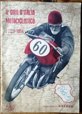 II° GIRO D’ITALIA MOTOCICLISTICO APRILE 1954 MOTOCICLISMO ITALIANO MOTO D'EPOCA
