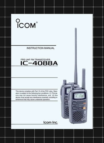 Icom 4088a manuale - ic-4088a, —