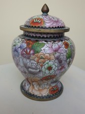 Potiche cloisonnè enamel vase - enamel,