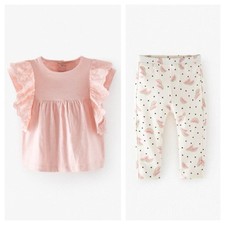 Zara Baby Ruffle Top & Printed