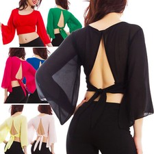 Blusa donna corta - , velata
