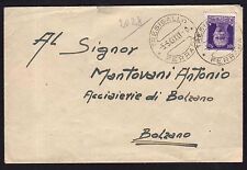 STORIA POSTALE Regno 1943 Lettera da Tresigallo a Bolzano FB Capovolto (FMI)