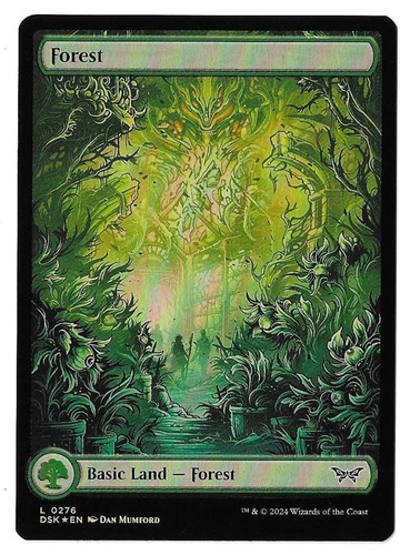 Mtg forest full art - full, foil