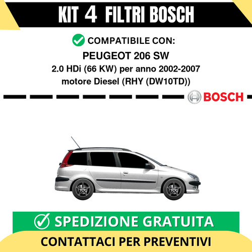 Kit bosch filtri tagliando - filtri,