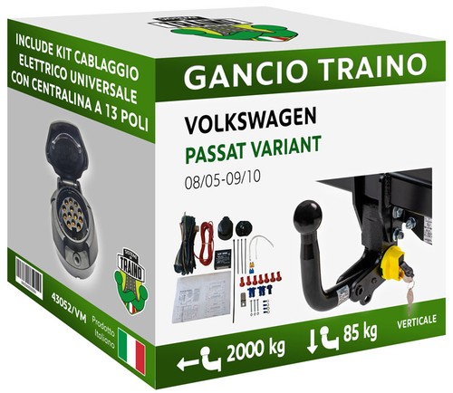 Gancio verticale estraibile - gancio, vw