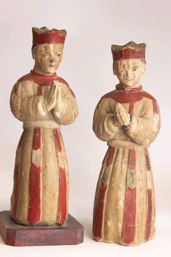 Coppia sculture lignee - coppia,