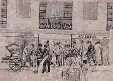 ROMA: Caffe' Rosticceria "Canova"  pieghevole pubblicitario