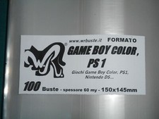 100 BUSTE WR "GAME BOY COLOR - PS1" 150x145 mm x Giochi PS1 Nintendo3DS Game B