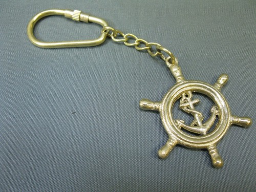 Portachiavi timone con ancora - timone,