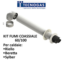 Kit scarico fumi coassiale 60/100 Caldaie a condensazione Riello Beretta Sylber