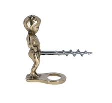 Cavatappi a forma di bambino o puttino in ottone tire bouchon enoteca vineria 