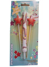 Fontana Luminosa per Torte - Candela Pirotecnica Luminosa - Con 2 Candele Stella