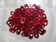 ❤️ 100 LINGUETTE LATTINE TONDE ROSSO  COCA COLA lavori artigianali  CANETTE❤️