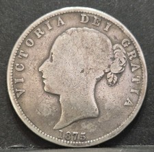 Moneta Argento 1875 Mezza