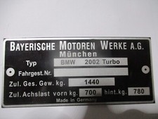 Targa BMW 2002 turbo targa