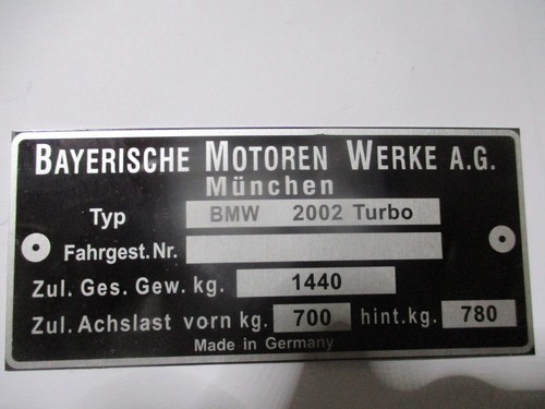 Targa bmw 2002 turbo - bmw,