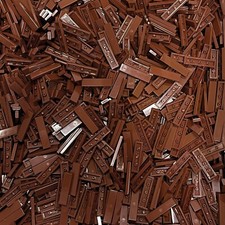 Lego@ Tile, Flussi 1 x 4 Reddish Brown Part 2431 da set 75059 & 10189 NUOVO