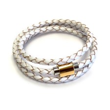 Bracciale donna pelle bianca