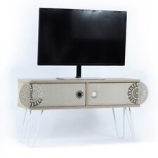 Mobile Porta TV Basso Rovere Moderno Industrial da Salotto Design Televisione