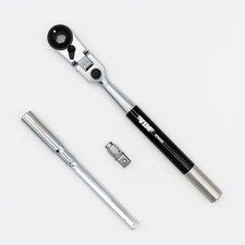 VIM Tools RFB400K 3-Way 1/4" Hex Long Handle locking Flex Head Ratchet/T-Handle