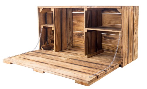 Cassapanca sospesa legno - sospesa, in