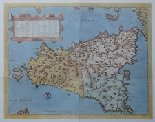 Antiche mappe Italiane stampa , mappa della Sicilia