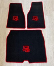 Tappeto auto tappetino bagagliaio set per Chrysler Dodge Viper RT10 sw rosso 3 pezzi velluto