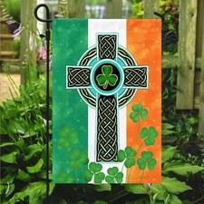 Irish Celtic Knot Cross Flag