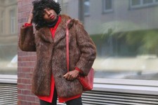 Cappotto pelliccia marrone