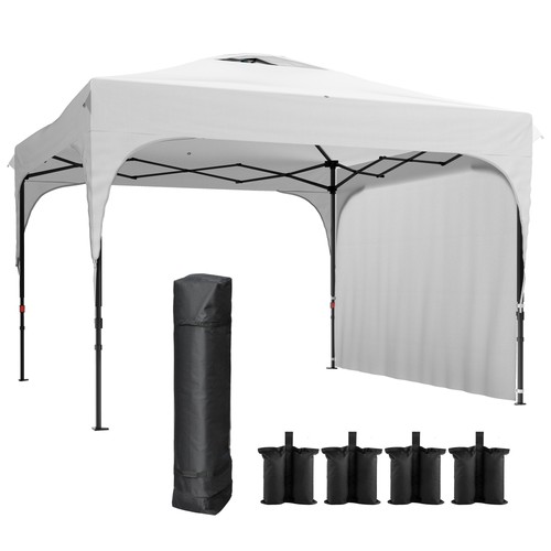 Outsunny gazebo pieghevole 3x3 - pieghevole,