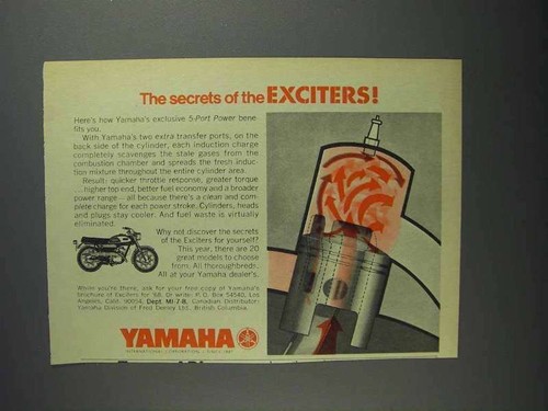 Pubblicità moto yamaha 1968 - pubblicità,