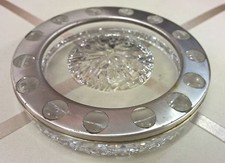 925 Crystal and Silver Ashtray