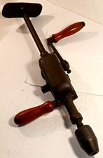 ANTICO TRAPANO A MANOVELLA-VINTAGE-IN FERRO-TRAPANO MANUALE-D'EPOCA-USAT0