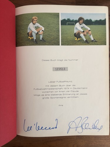 Libro mondiali 1974 firmato - libro,