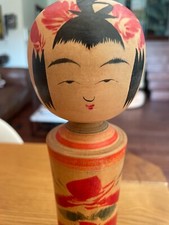 vintage Kokeshi doll japanese bambola kokeshi antica originale giapponese