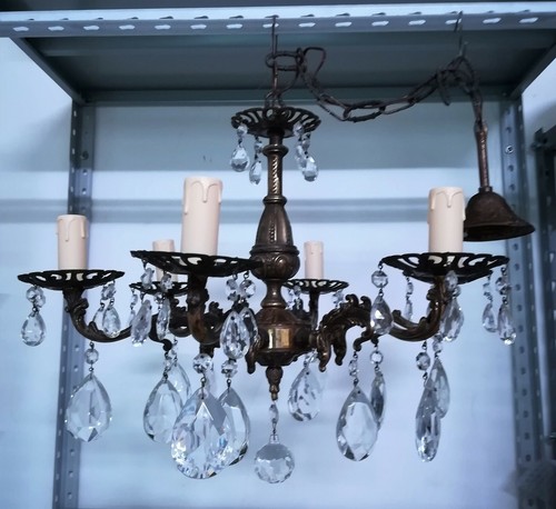 Lampadario vintage antico - , in
